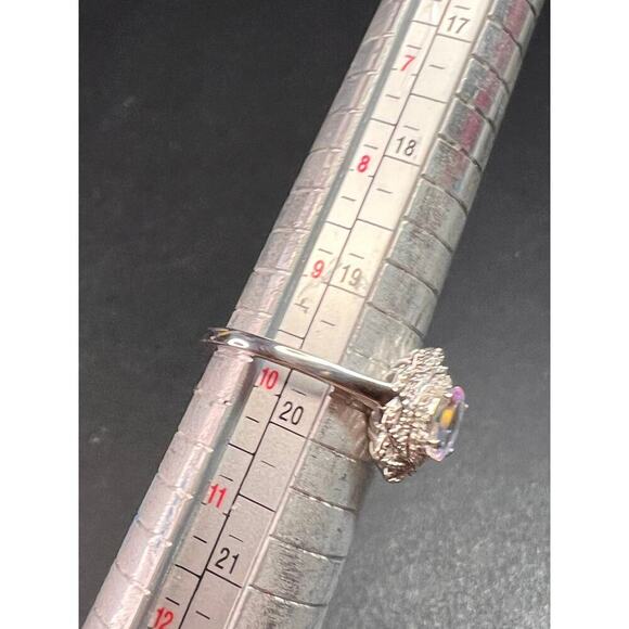 NEW Mercury Mystic topaz zircon celestial halo ring in sterling silver size 10 - Picture 16 of 16